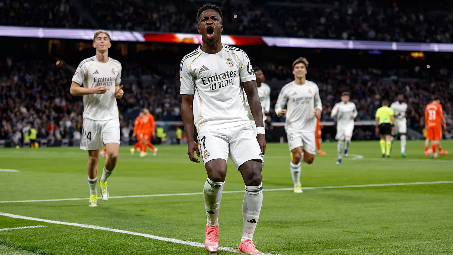 Vinicius Junior celebrating goal for Real Madrid