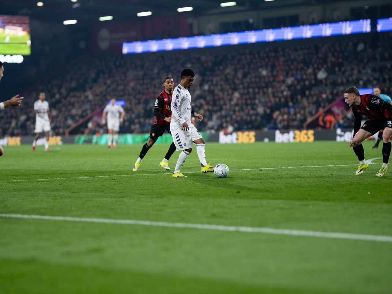 Amad Diallo in action against Bournemouth