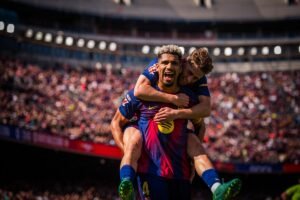 Barcelona Dig in After Araujo’s Header to Claim Vital Win Over Rayo Vallecano