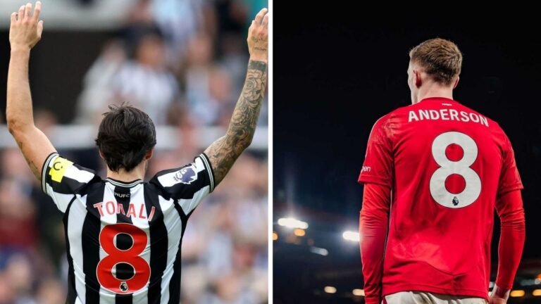 Fulltime Herald Collage of Sandro Tonali and Elliot Anderson