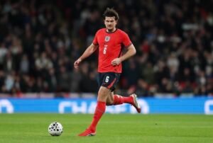 Harry Maguire in action for England at Wembley