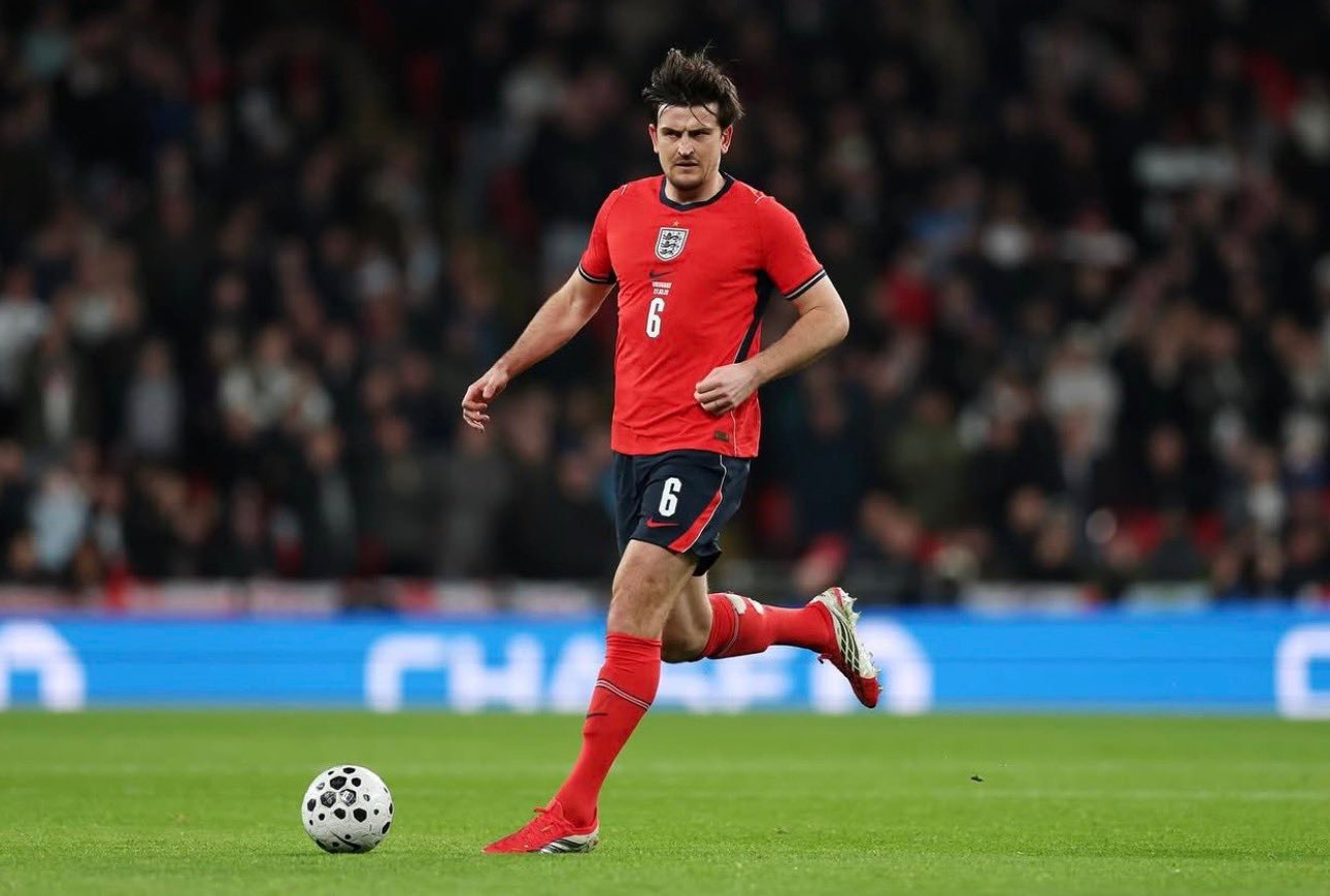 Harry Maguire in action for England at Wembley