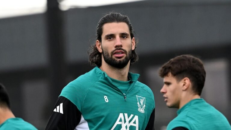 Dominik Szoboszlai during Liverpool training