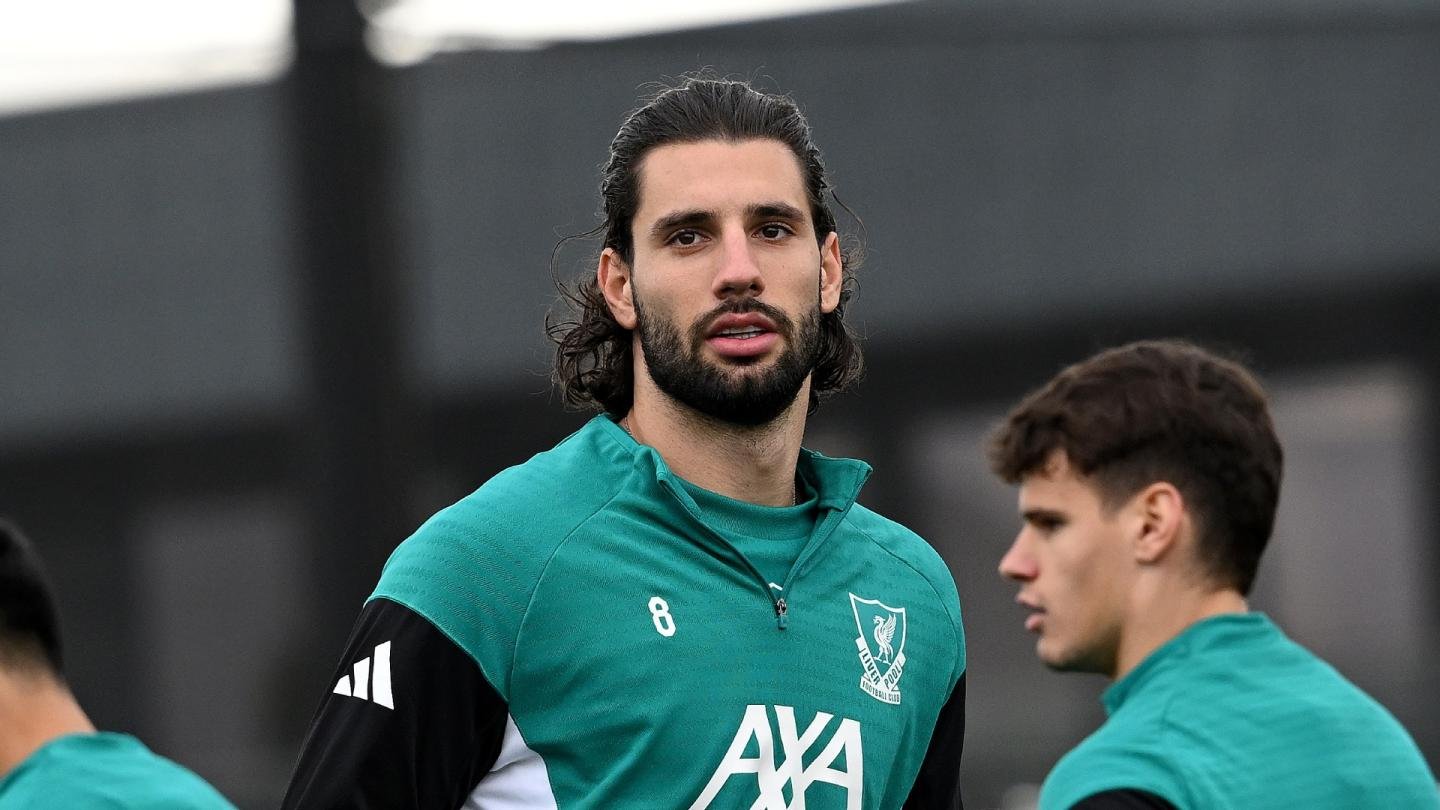 Dominik Szoboszlai during Liverpool training