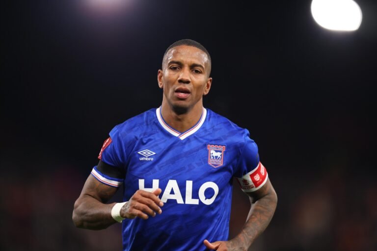 Ashley Young in action for Ipswich