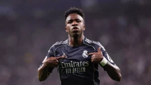 Vinicius Junior celebrating goal for Real Madrid