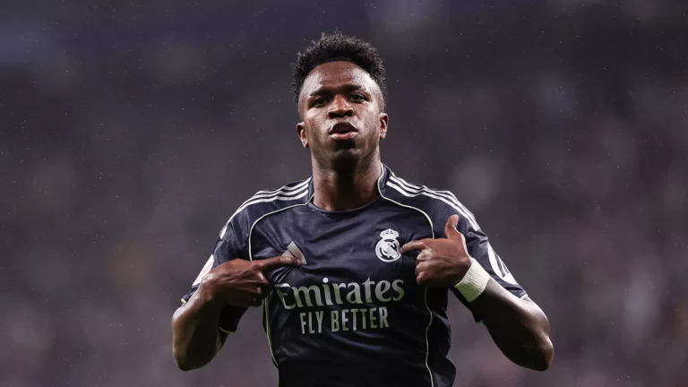 Vinicius Junior celebrating goal for Real Madrid