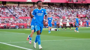 Vinicius Junior celebrating goal for Real Madrid
