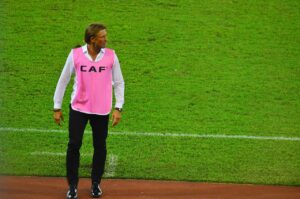 Herve Renard on the sidelines during an Africa Cup of Nations match