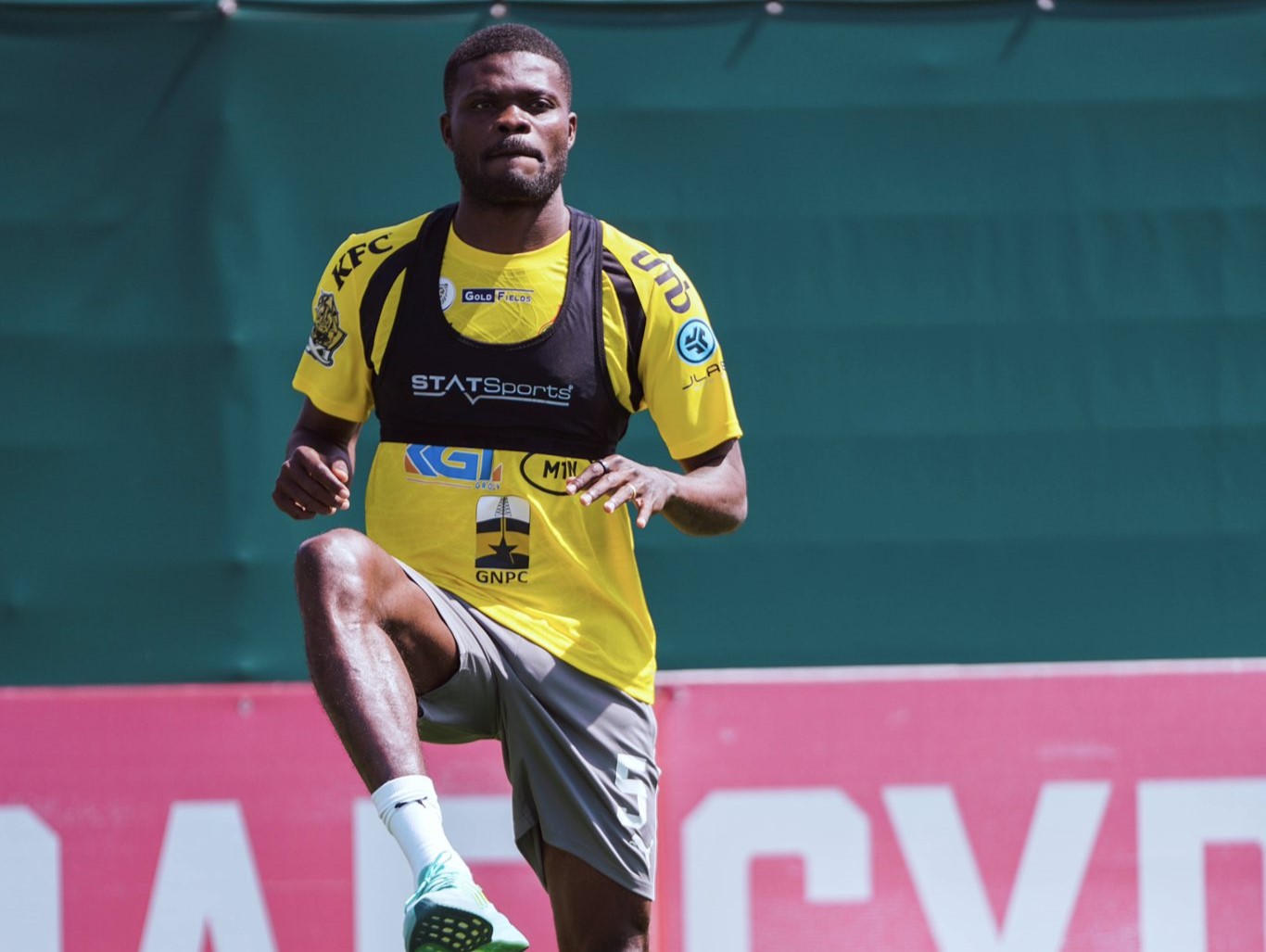 Ghana midfielder Thomas Partey training ahead of World Cup opener