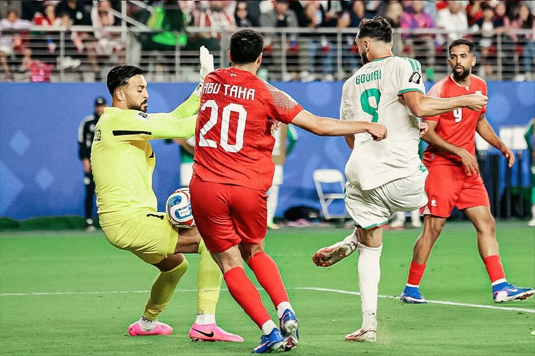 Algeria's Amine Gouiri scores his side's second to ensure comeback win over Jordan