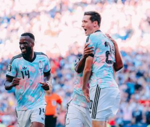 Belgium players celebrating win over USA