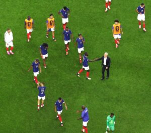 France coach Didier Deschamps criticised the referee after losing to Spain
