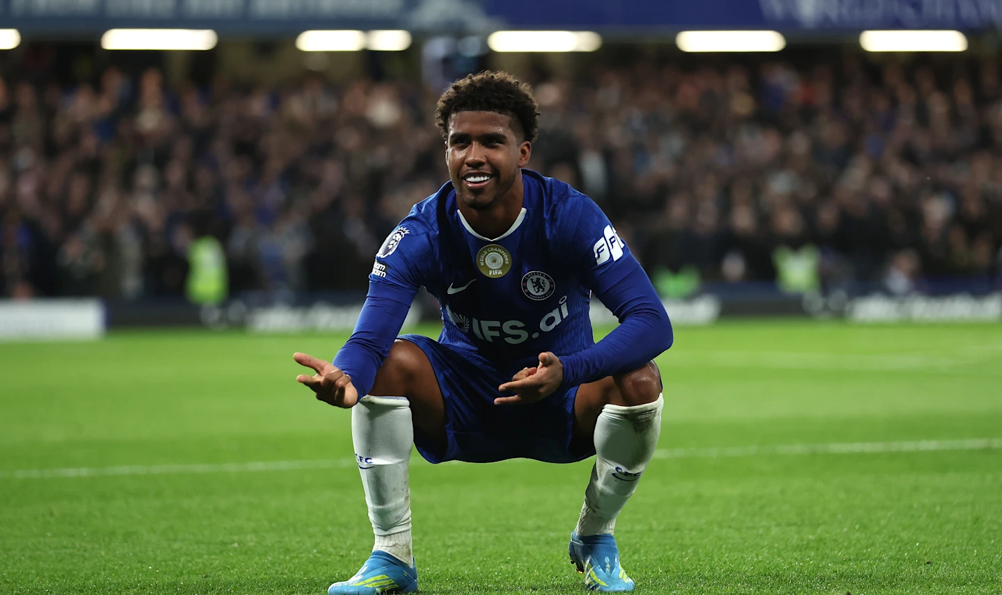 Andrey Santos in action for Chelsea