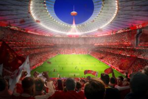 Stock photo of Manchester United stadium interior