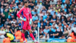 James Trafford in action for Manchester City