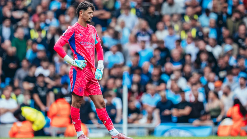 James Trafford in action for Manchester City