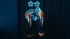 New France coach Zinedine Zidane posing with French football federation president, Philippe Diallo