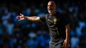 Enzo Maresca on the sidelines during a Manchester City game