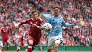 Victor Munoz in action against Liverpool