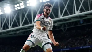 Carlos Espi celebrating goal for Real Madrid