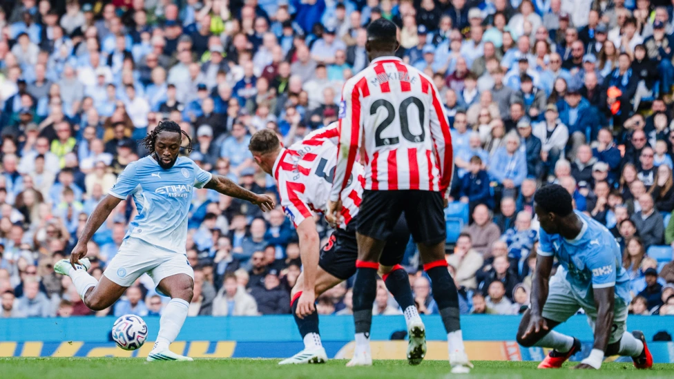 Antoine Semeny in action for Manchester City