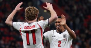 Gordon Inspires England to 2-0 win Over 10-man Czechia