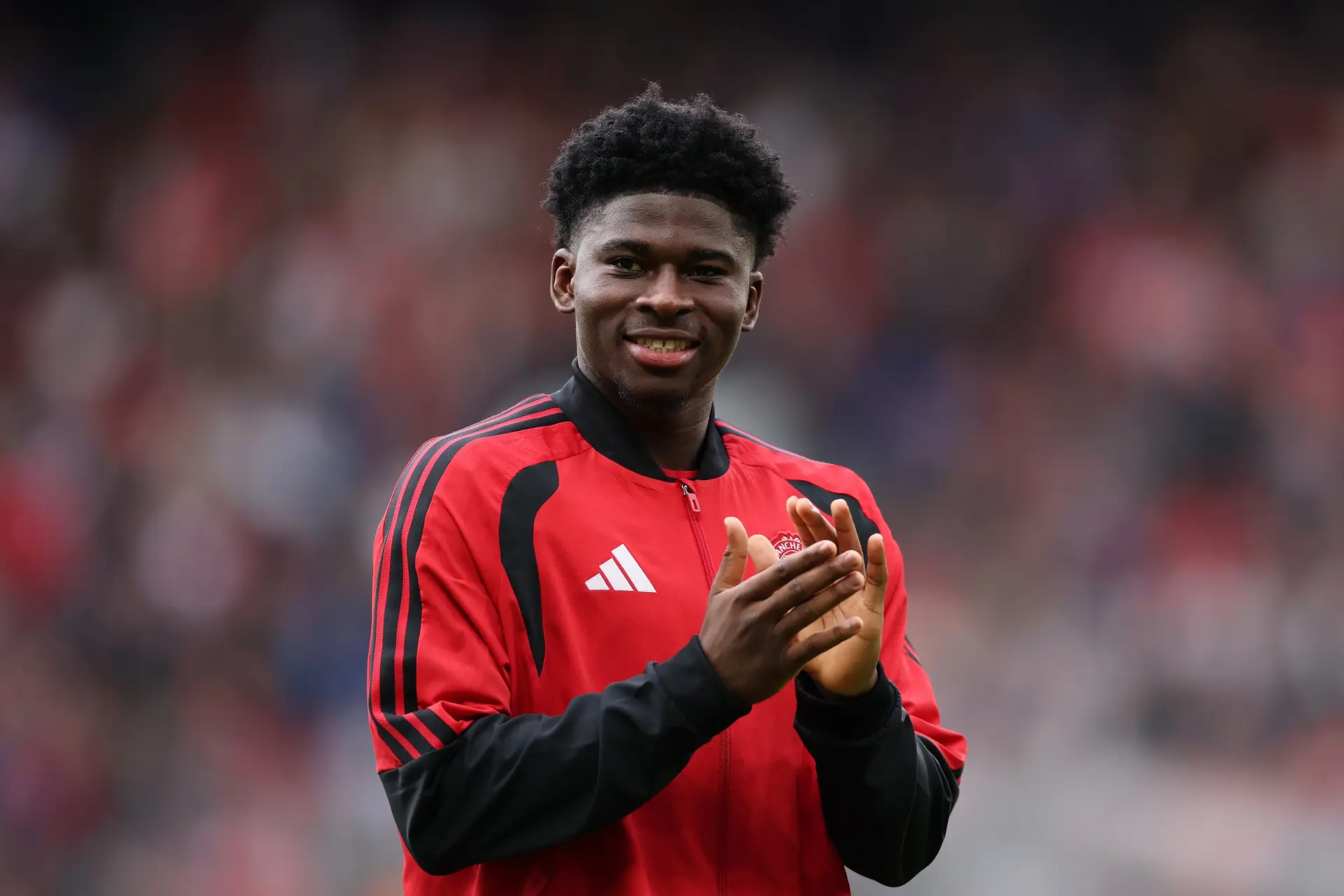 Carlos Baleba in Manchester United colours