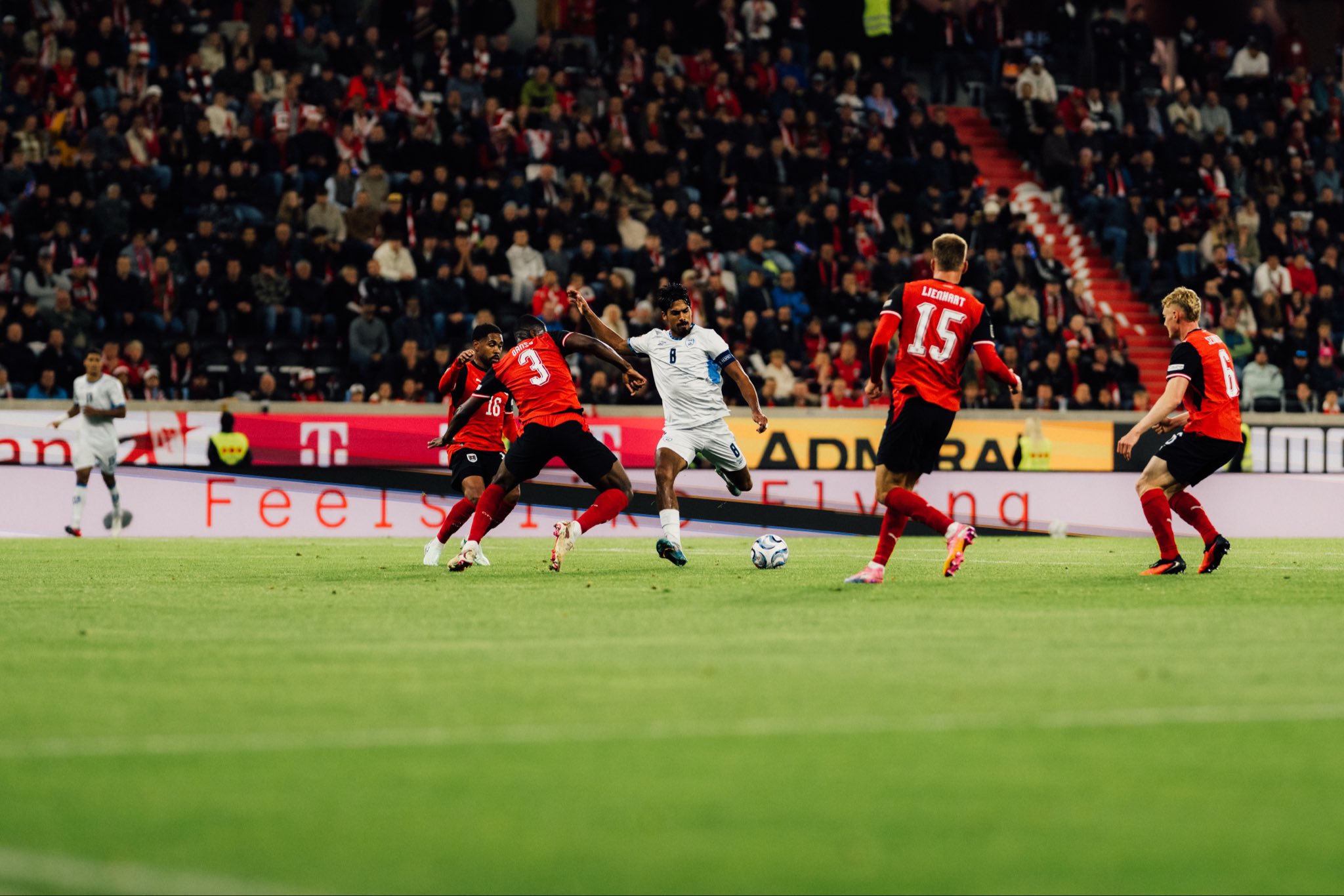 Israel lost against Austria after a contoversial red card