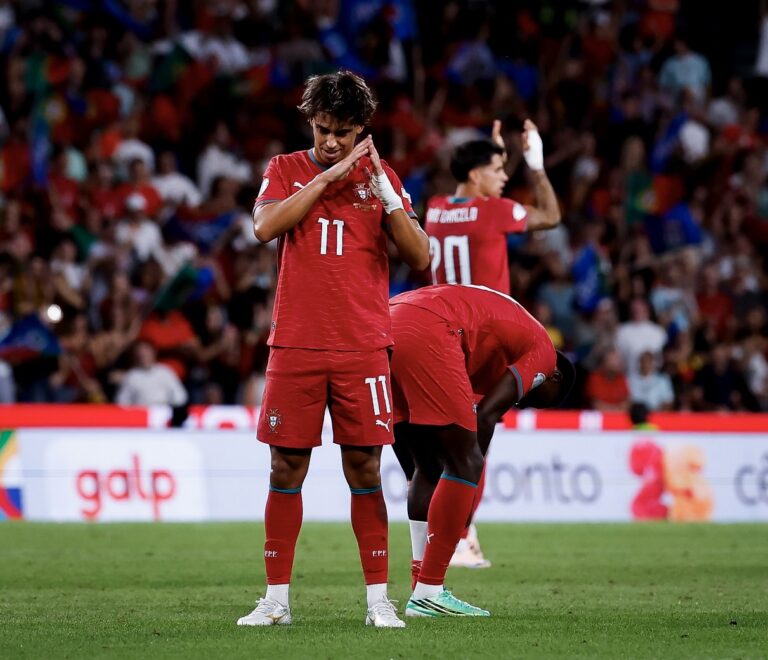 Joao Felix celebrating goal for Portugal
