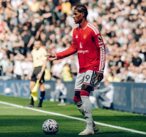 Marcus Rashford in action for Manchester United