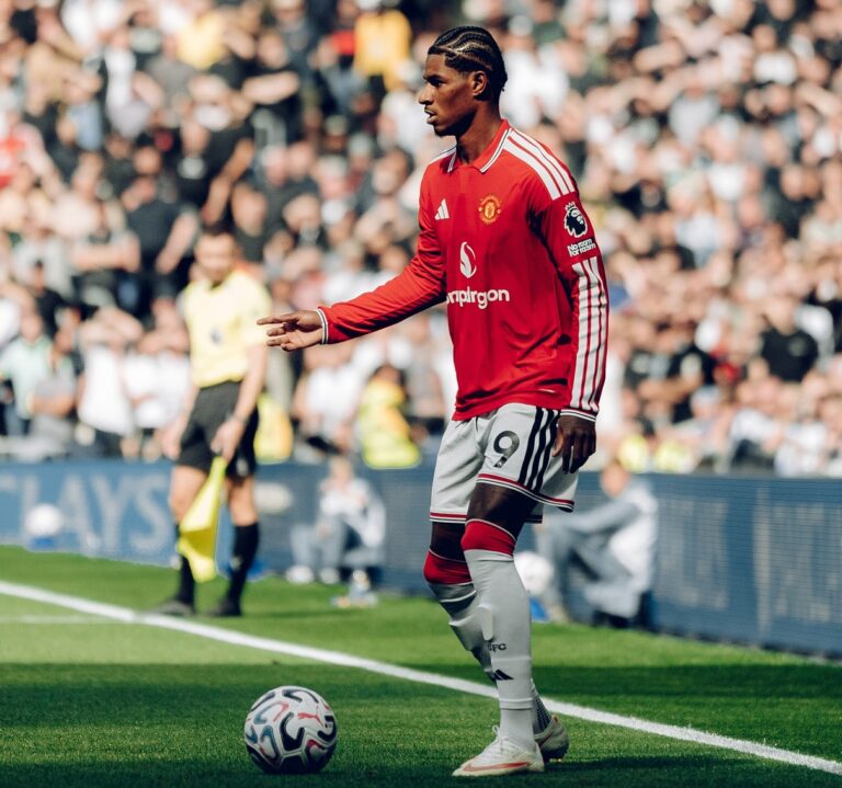 Marcus Rashford in action for Manchester United