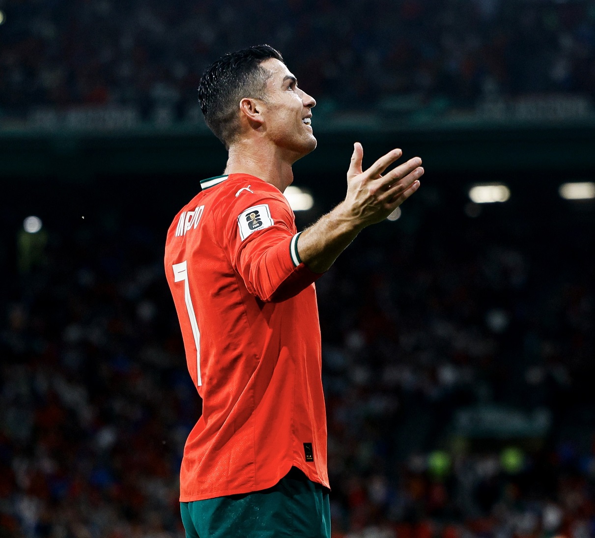 Cristiano Ronaldo celebrating a goal for Portugal