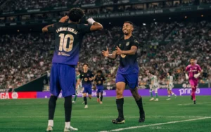 Yamal inspires Barcelona rout as Betis let down by red card and cruel ref call
