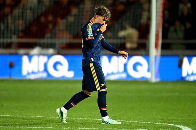 Max Dowman walking off the pitch