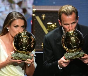 Harry Kane wins Ballon d’Or to become first Englishman to claim award since 2001