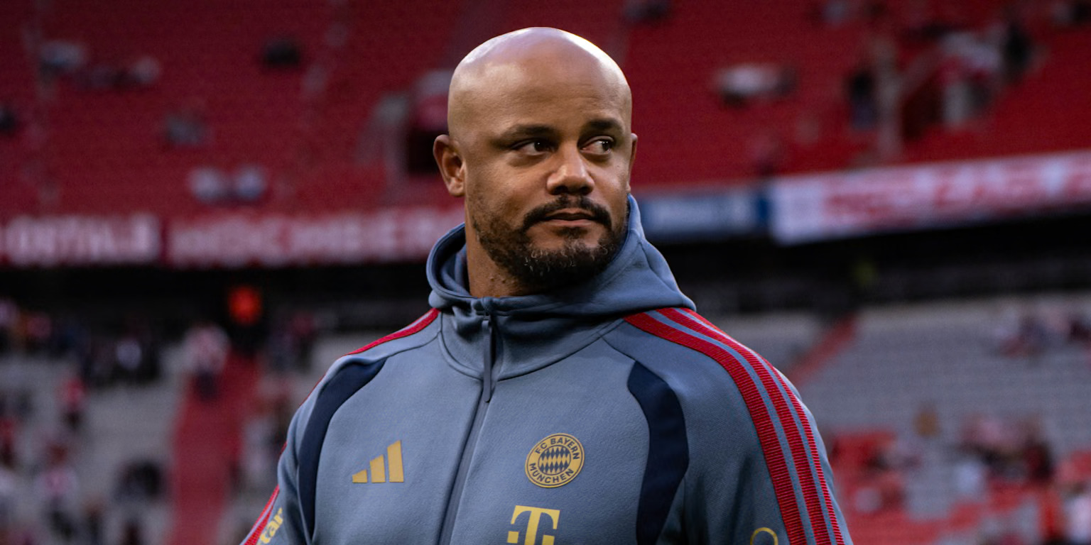 Bayern Munich coach Vincent Kompany at the Allianz Arena