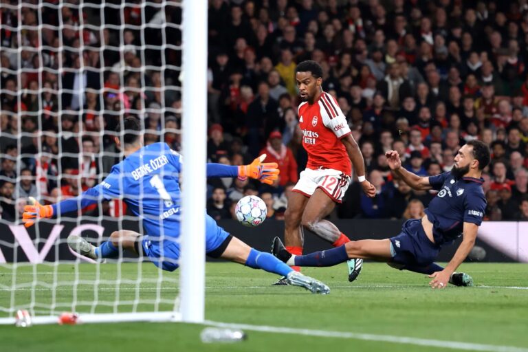Jurrien Timber scoring for Arsenal